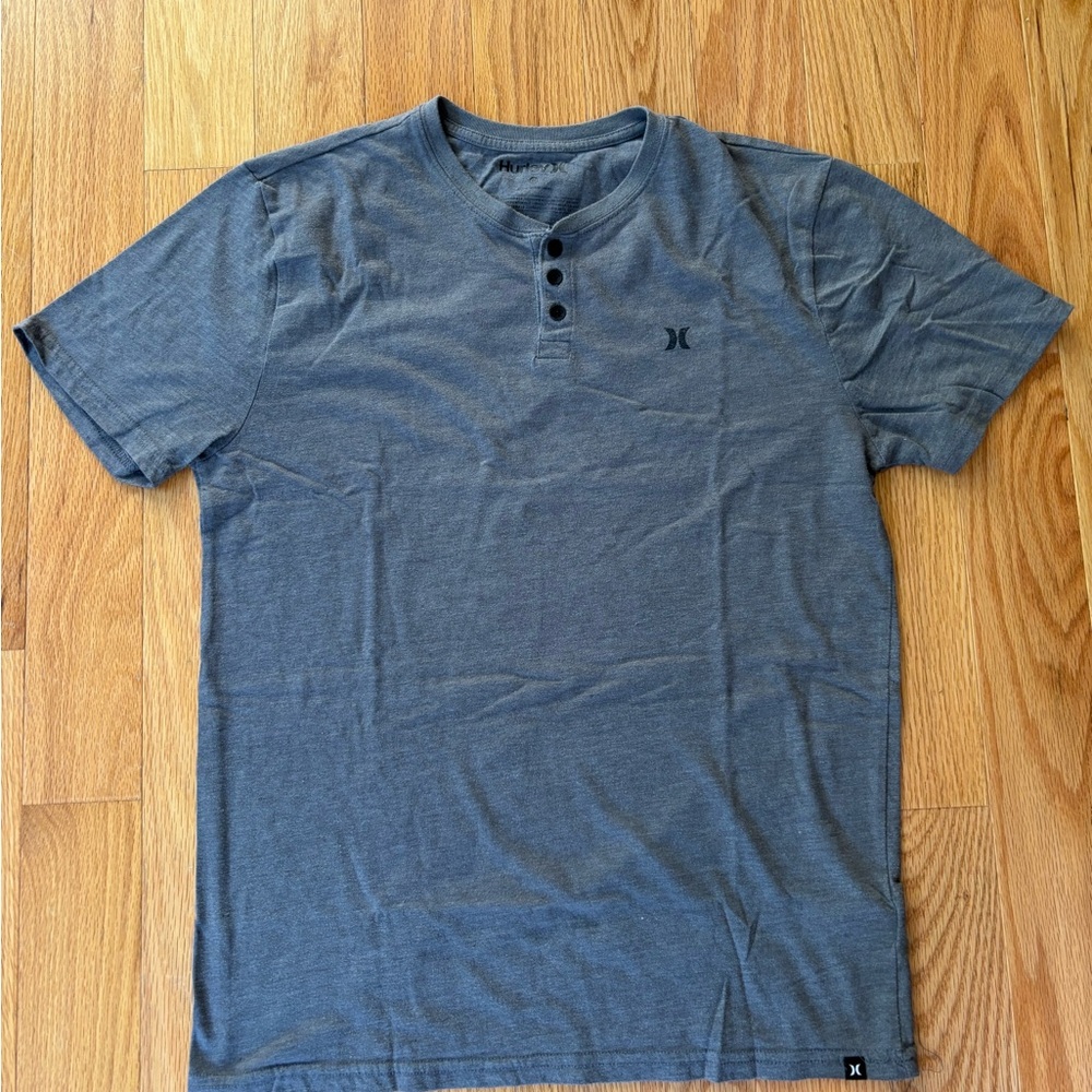 Hurley Charcoal Short Sleeve Henley